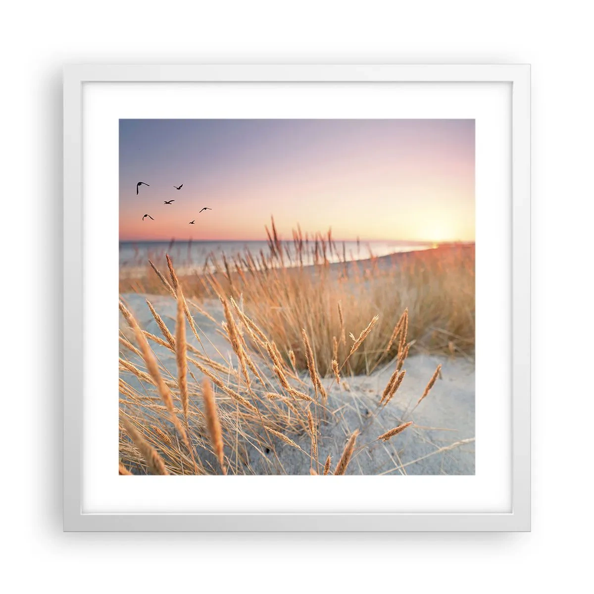 Plakát v bílém rámu - Baltská ukolébavka - 40x40 cm