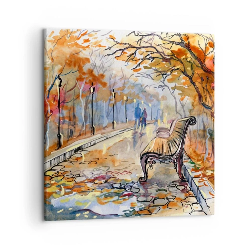 Obraz na plátně - Společně putovat podzimem - 60x60 cm