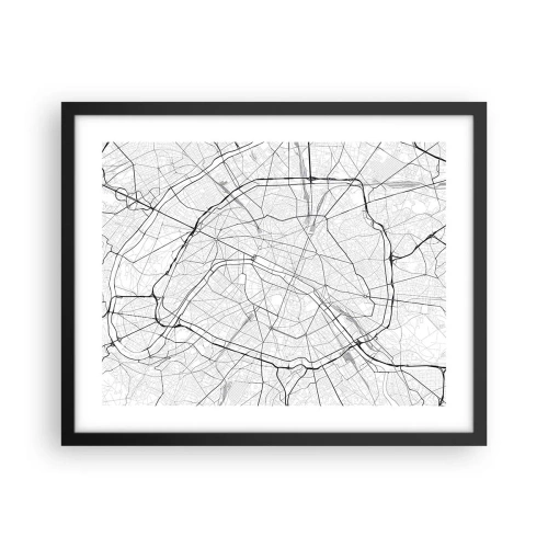 Plakát v černém rámu - Květ Paříže - 50x40 cm