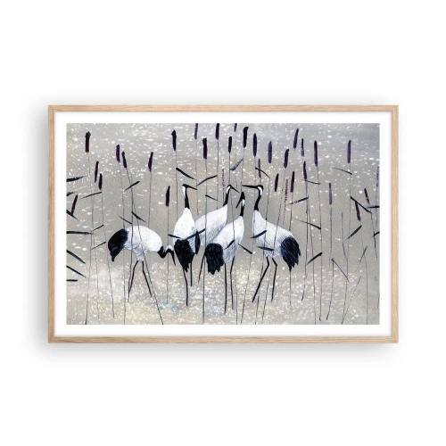 Plakát v rámu světlý dub - Mezi svými - 91x61 cm