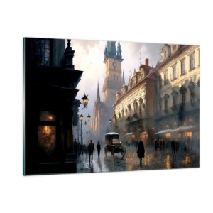 Obraz na skle - Kouzlo pražského večera - 120x80 cm