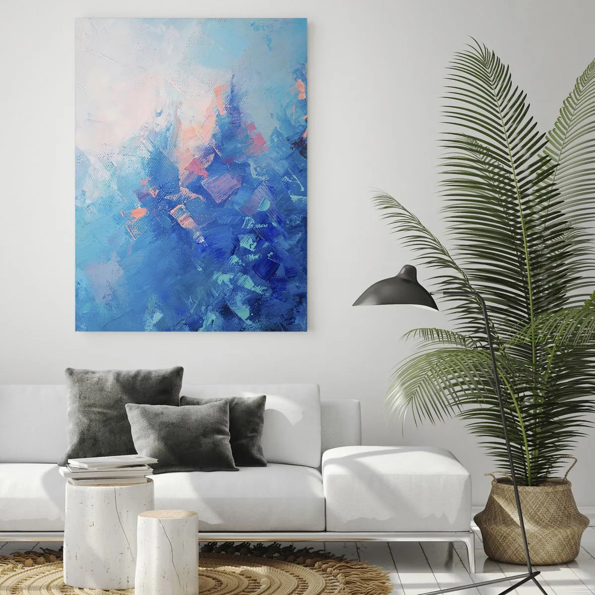 Obraz na skle - Zimní abstrakce - 50x70 cm