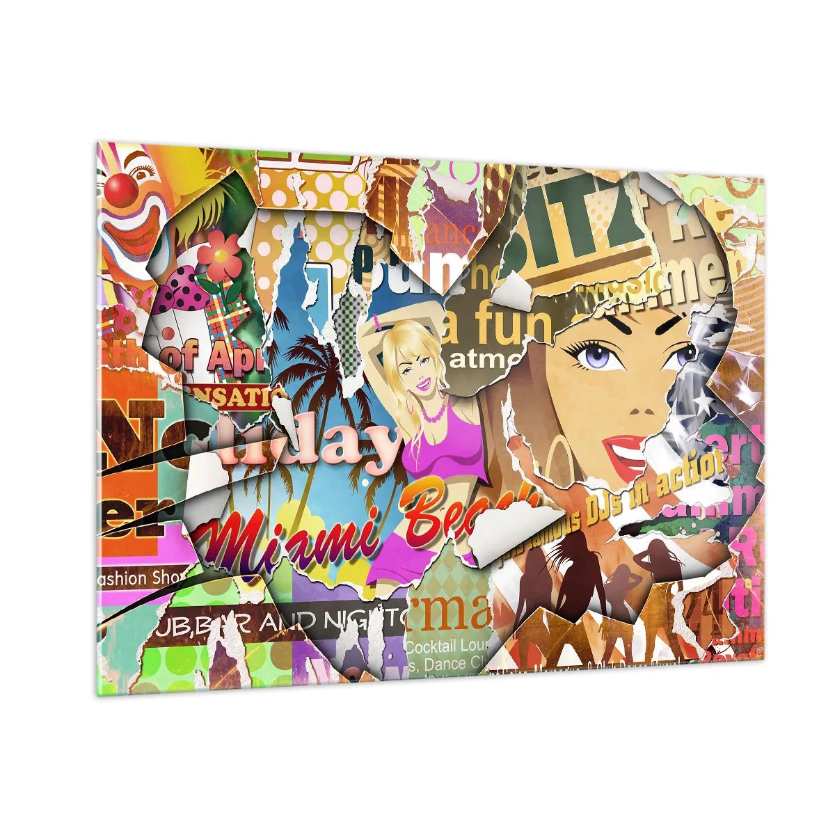 Obraz na skle - Prázdninové retrospektiva - 100x70 cm