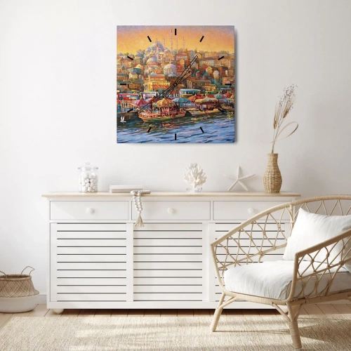Nástěnné hodiny - Istanbulský příběh - 30x30 cm