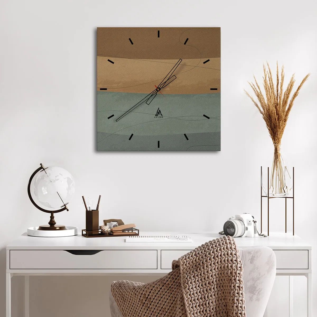 Nástěnné hodiny - Horizontální kompozice - 40x40 cm