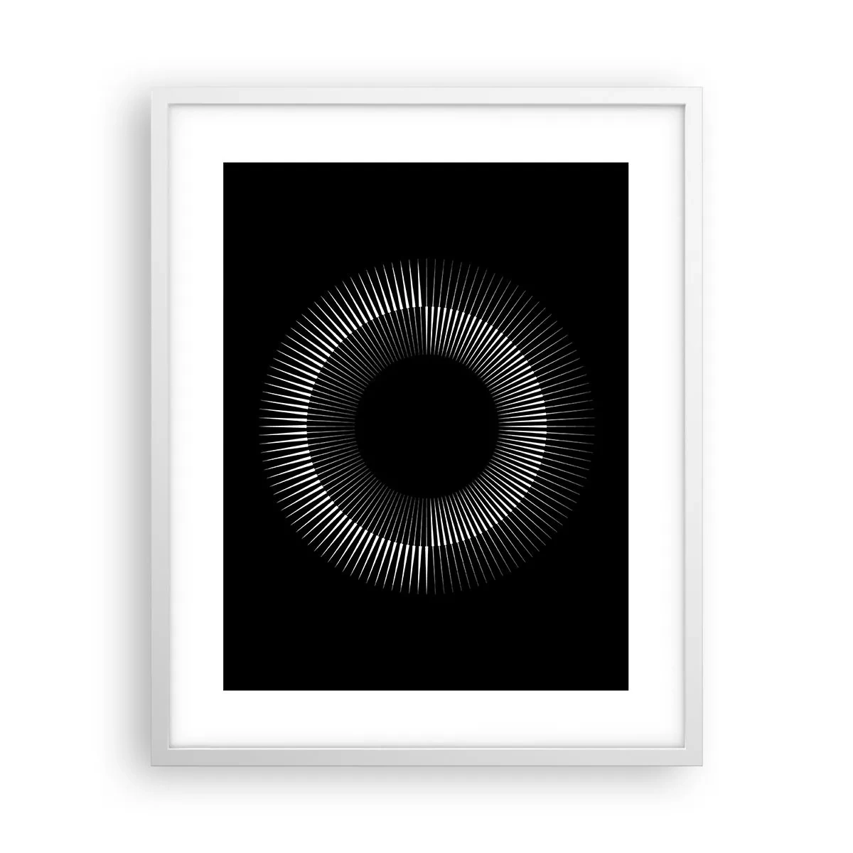 Plakát v bílém rámu - Černé slunce - 40x50 cm