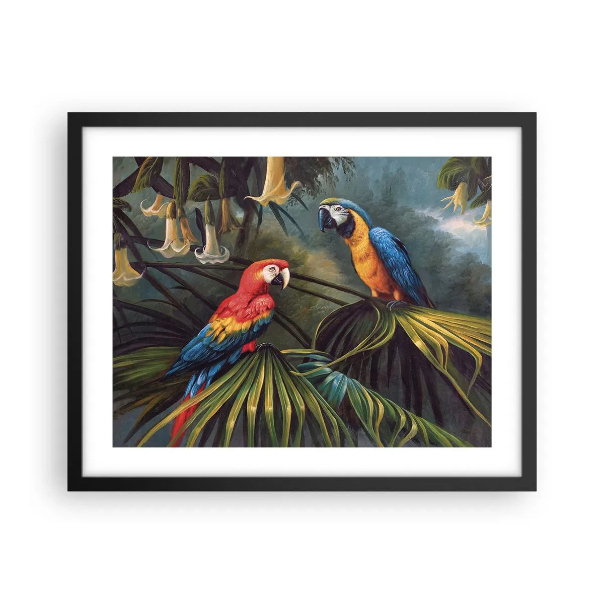 Plakát v černém rámu - Romantismus v tropech - 50x40 cm