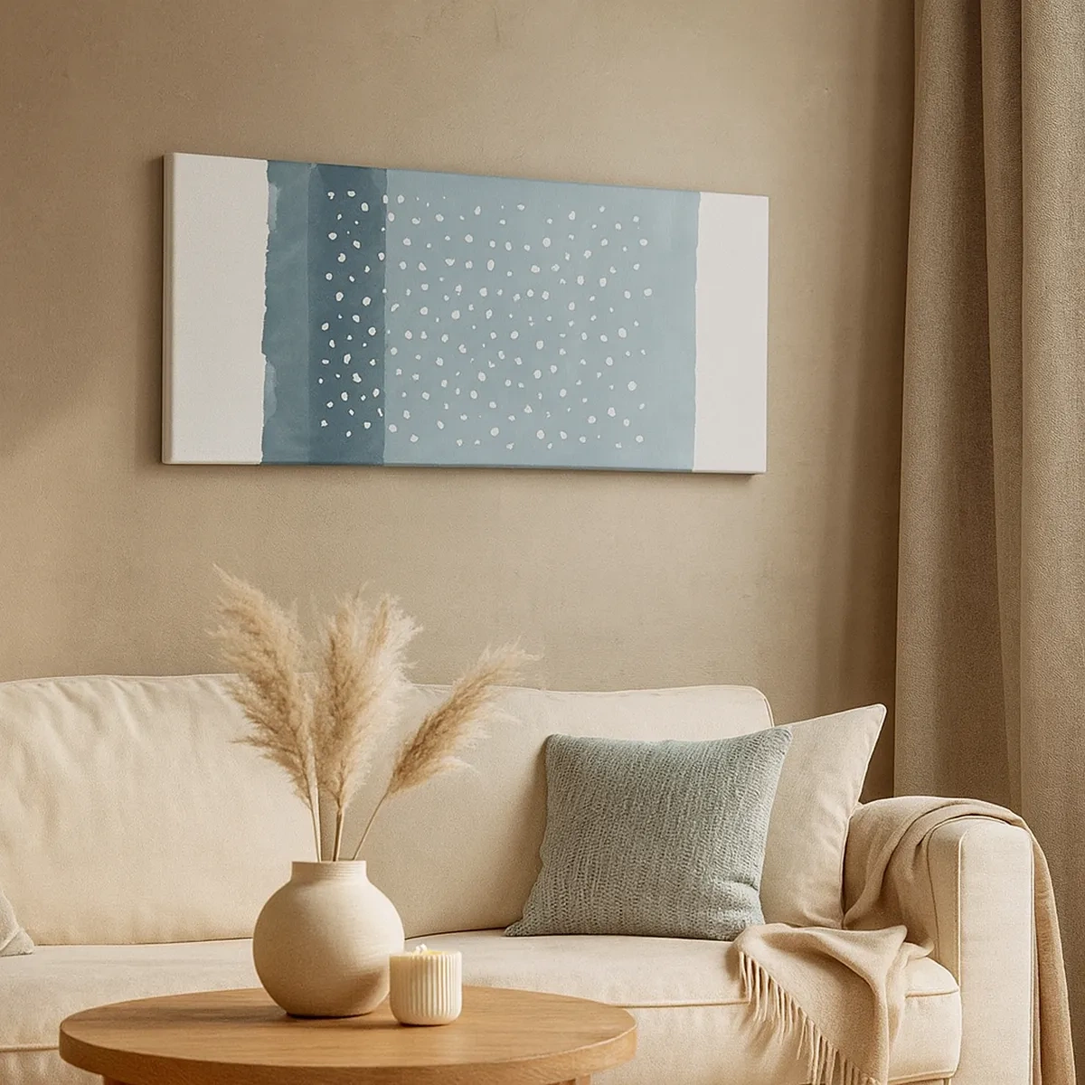 Obraz na plátně - Pěstováno na modři - 30x30 cm