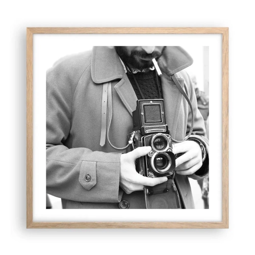 Plakát v rámu světlý dub - V retro stylu - 50x50 cm