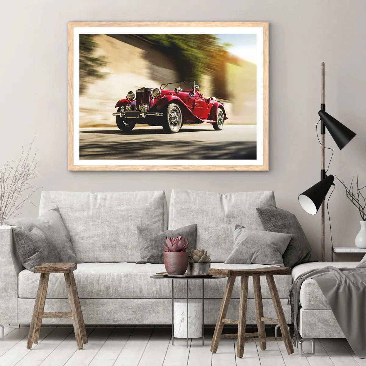 Plakát v rámu světlý dub - Krásnější než Níké Samothrácká - 91x61 cm