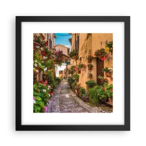 Plakát v černém rámu - Italské zákoutí - 30x30 cm