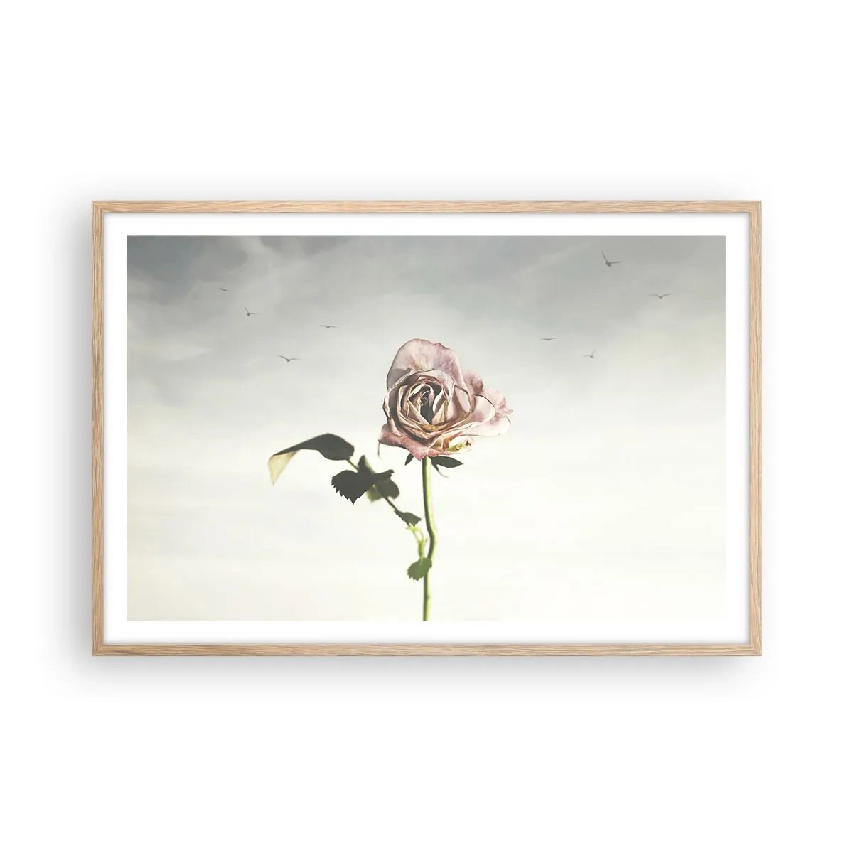 Plakát v rámu světlý dub - Vítání jara - 91x61 cm