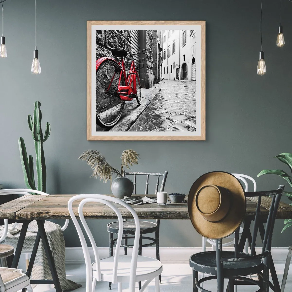 Plakát v rámu světlý dub - Skutečná krása nestárne - 60x60 cm