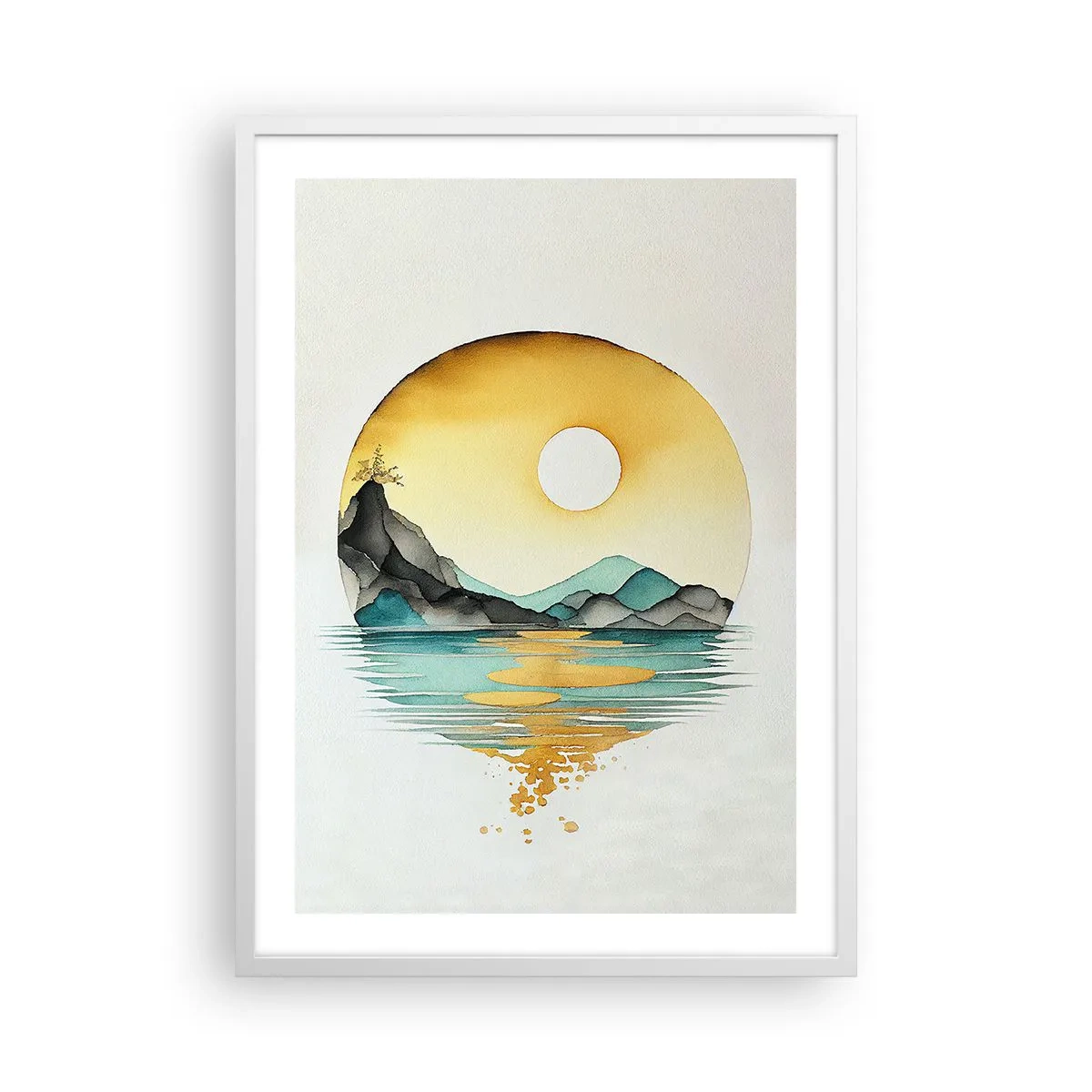 Plakát v bílém rámu - V kruhu krásy - 50x70 cm