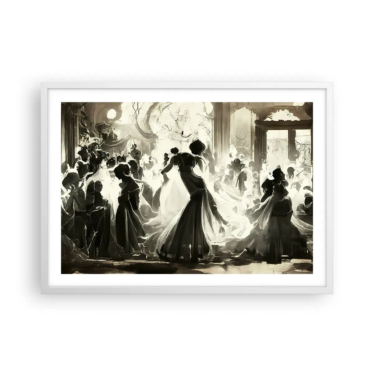 Plakát v bílém rámu - Velká maškaráda - 70x50 cm