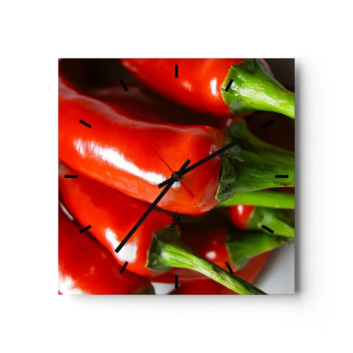 Nástěnné hodiny - Šťavnaté, lesklé, hladké - 40x40 cm