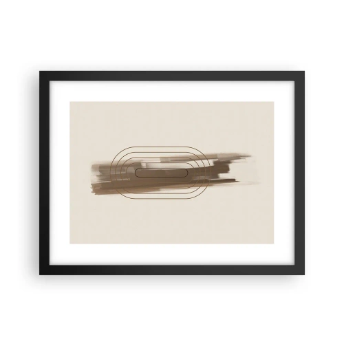 Plakát v černém rámu - Závan šedi - 40x30 cm