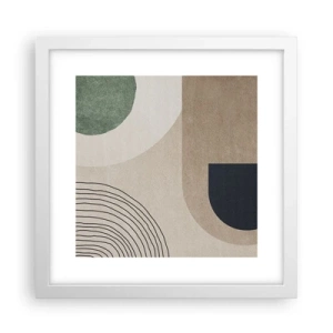 Plakát v bílém rámu - Něžnost oválu - 30x30 cm