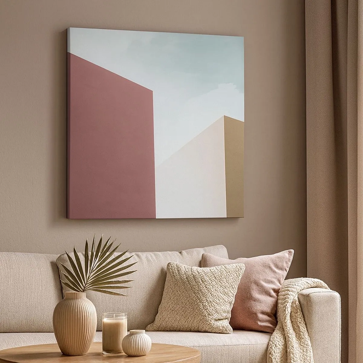 Obraz na plátně - Geometrie slunečného léta - 30x30 cm