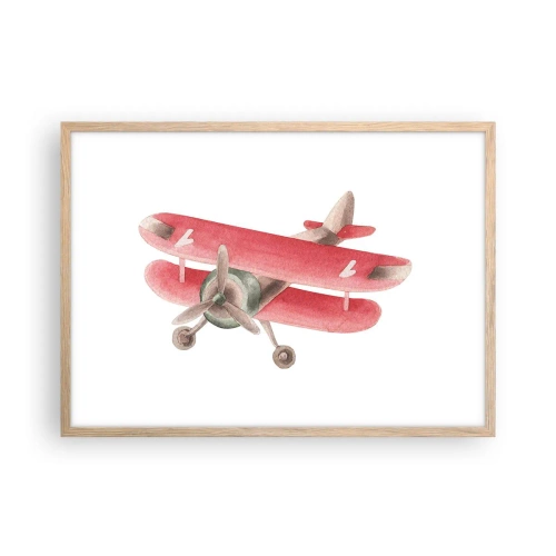 Plakát v rámu světlý dub - Připraven na vysoký let - 70x50 cm