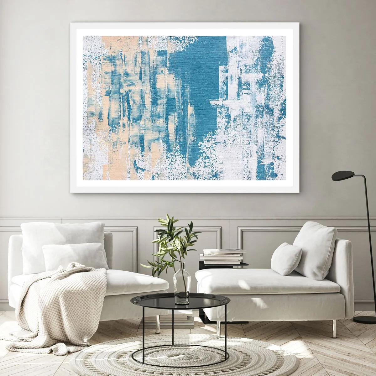 Plakát v bílém rámu - Přes rampouch - 50x40 cm