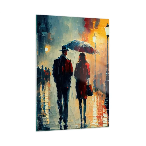Obraz na skle - Městská love story - 50x70 cm