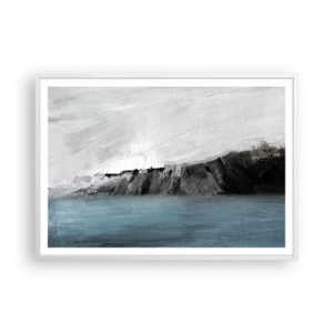 Plakát v bílém rámu - Voda – země: střet živlů - 100x70 cm