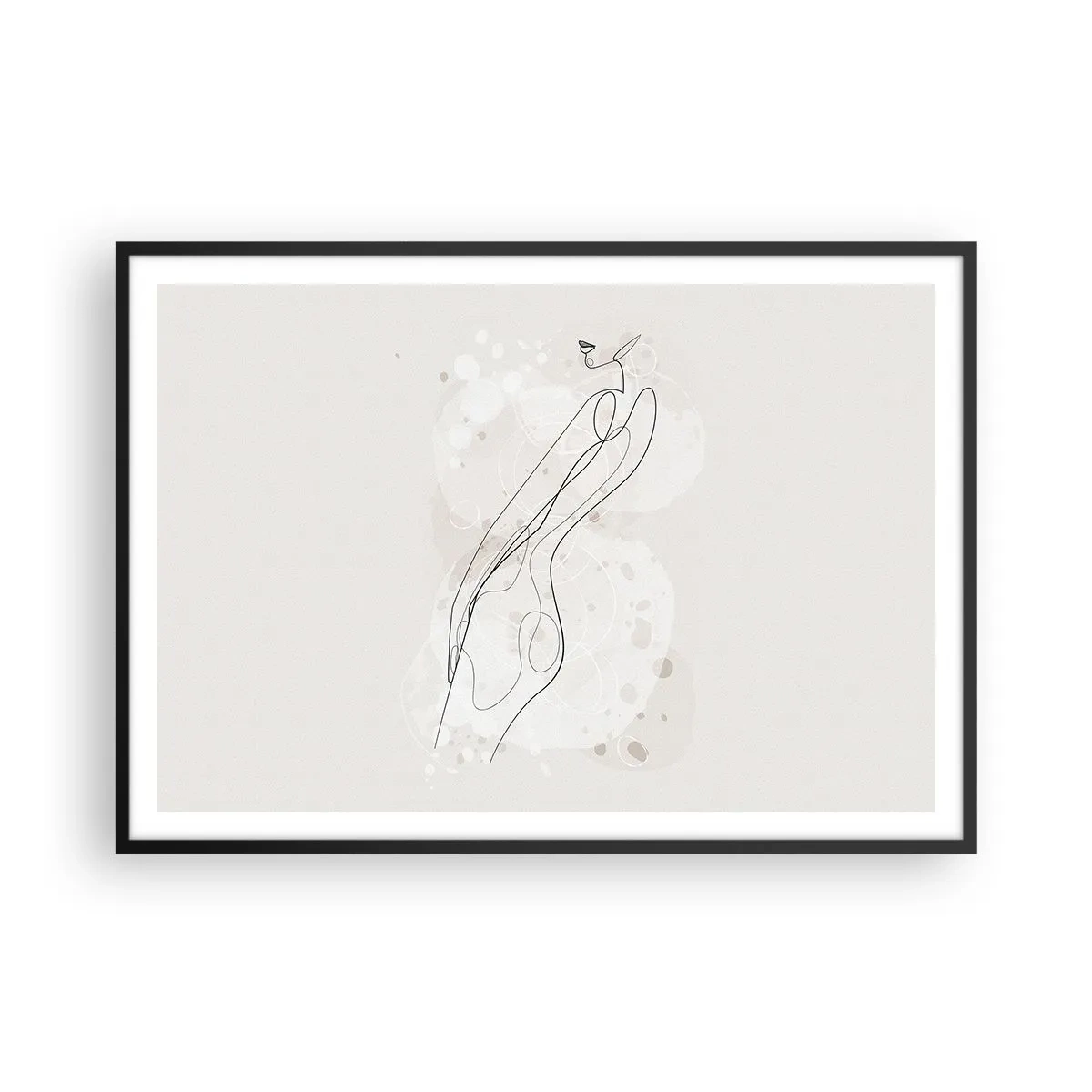 Plakát v černém rámu - Zabloudit pohledem - 100x70 cm