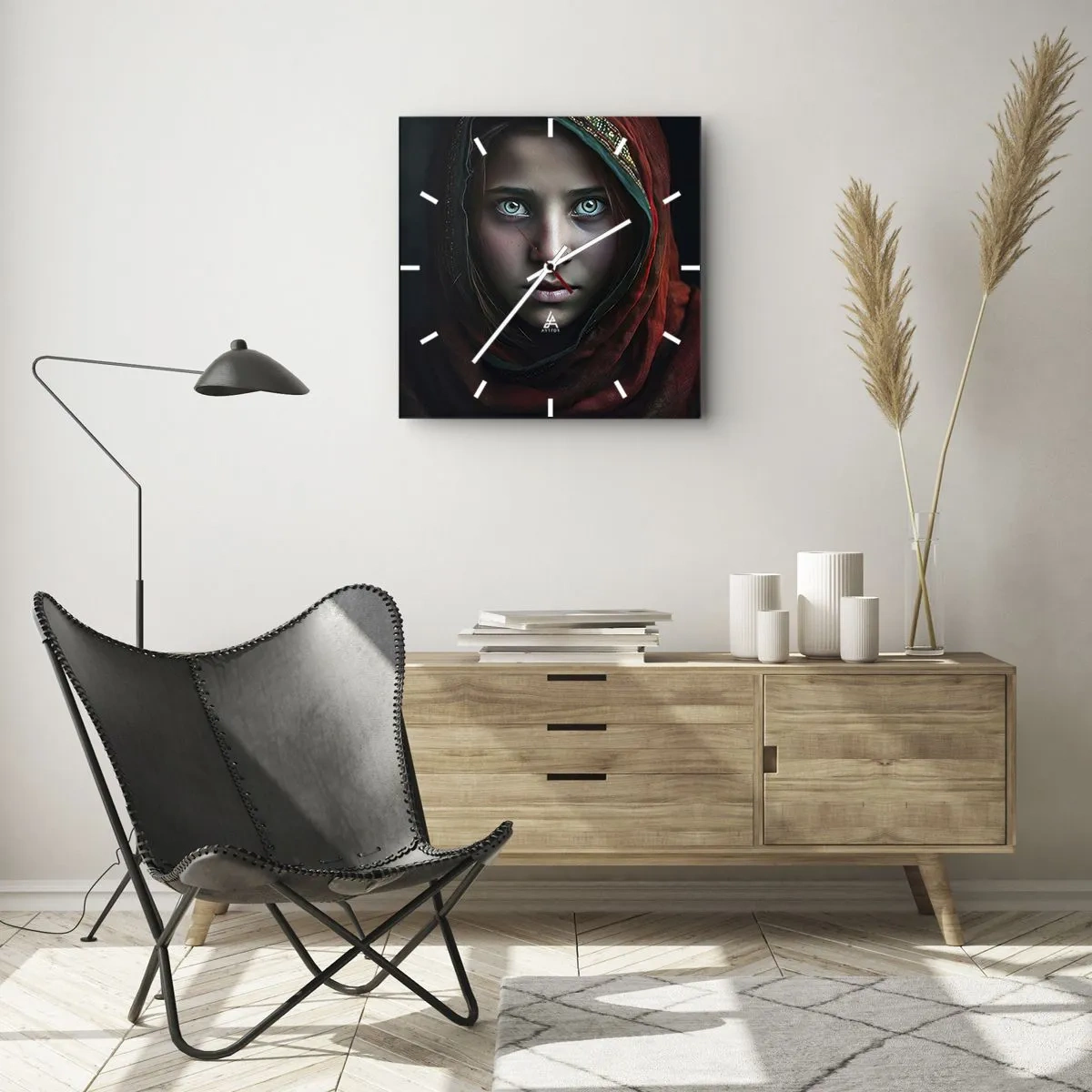 Nástěnné hodiny - Východní princezna - 40x40 cm