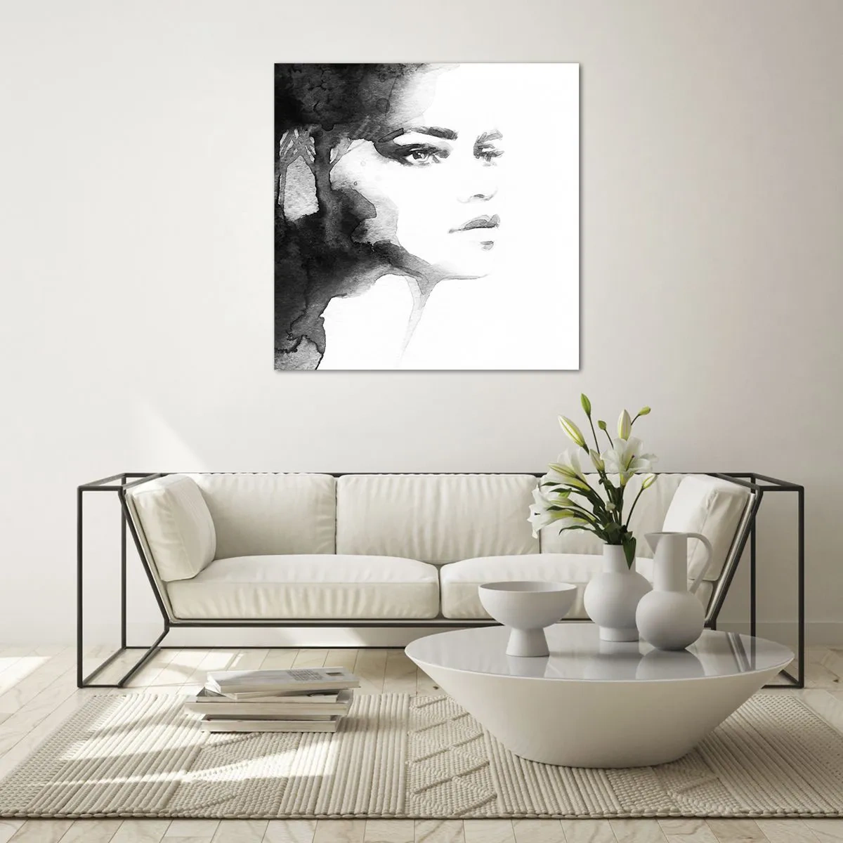 Obraz na skle - Vytvořená z tajemství a mlhy - 40x40 cm