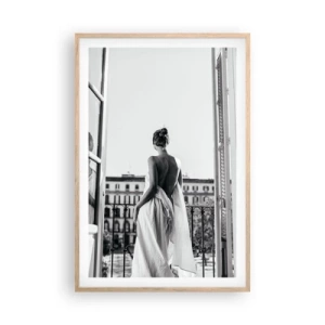 Plakát v rámu světlý dub - Probuzení smyslů - 61x91 cm