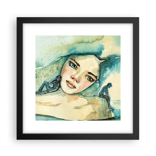 Plakát v černém rámu - Am I blue? - 30x30 cm