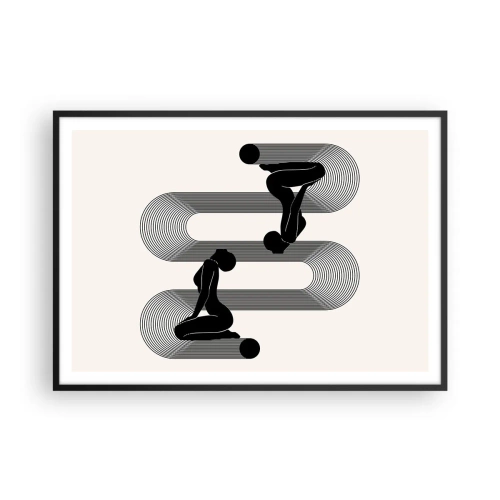 Plakát v černém rámu - Smyslná symetrie - 100x70 cm