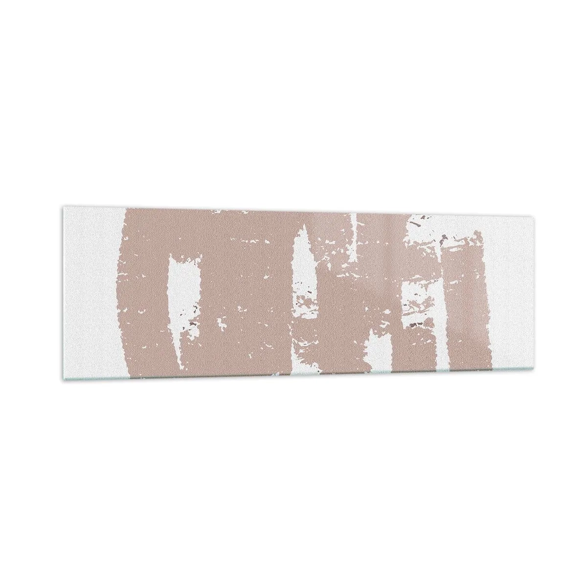 Obraz na skle - Abstrakce v jemné růžové - 160x50 cm