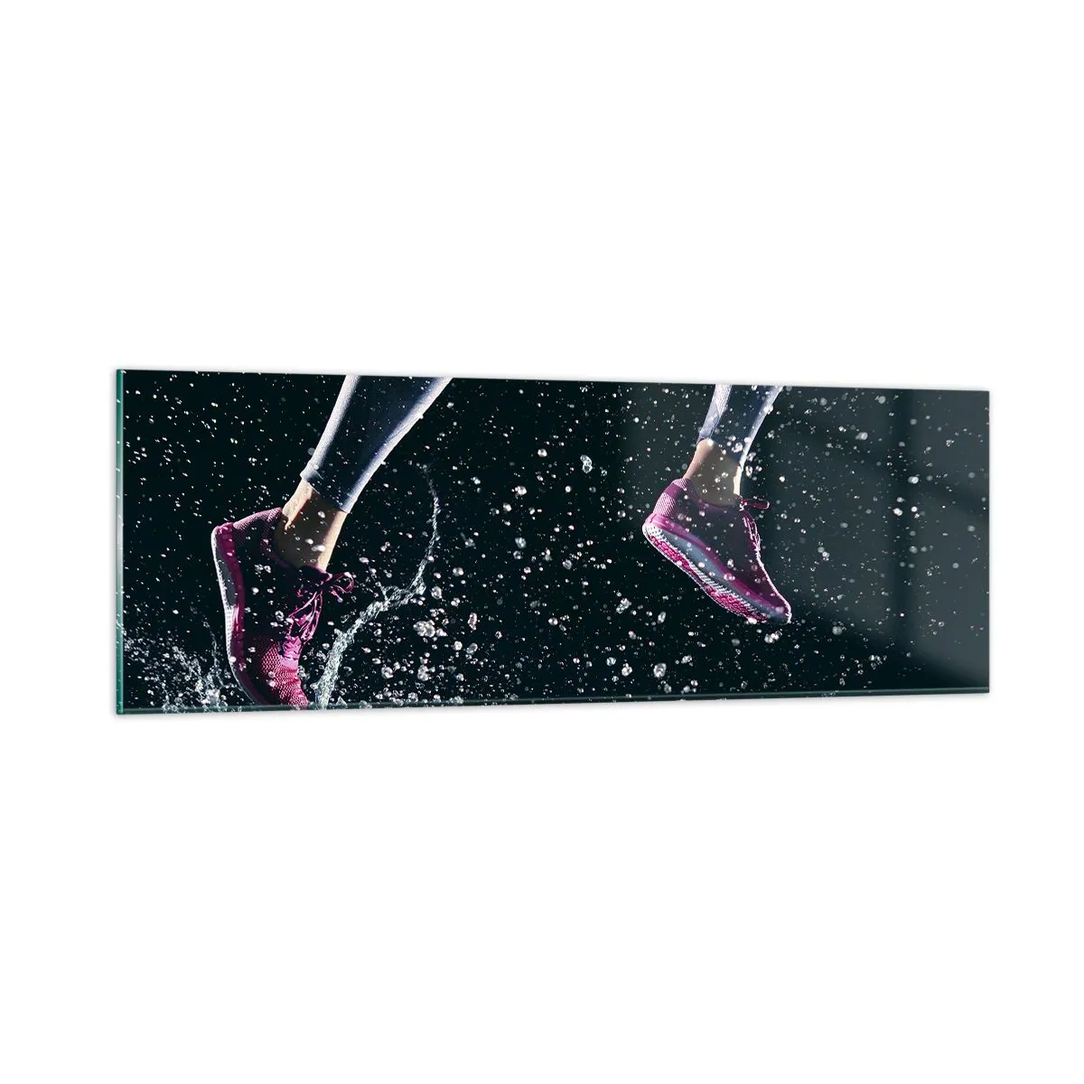 Obraz na skle - Poběž jako vítr - 90x30 cm