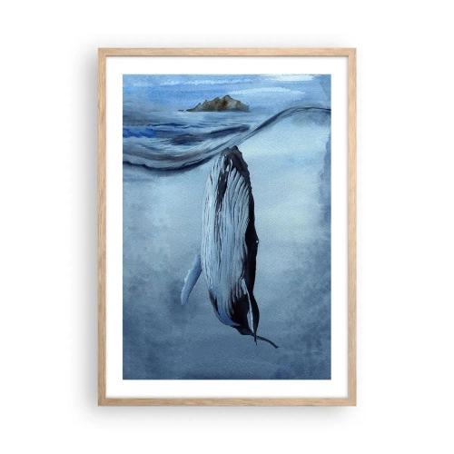 Plakát v rámu světlý dub - Dva světy severu - 50x70 cm