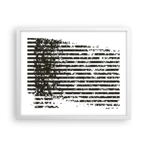 Plakát v bílém rámu - Rytmus a šum - 50x40 cm