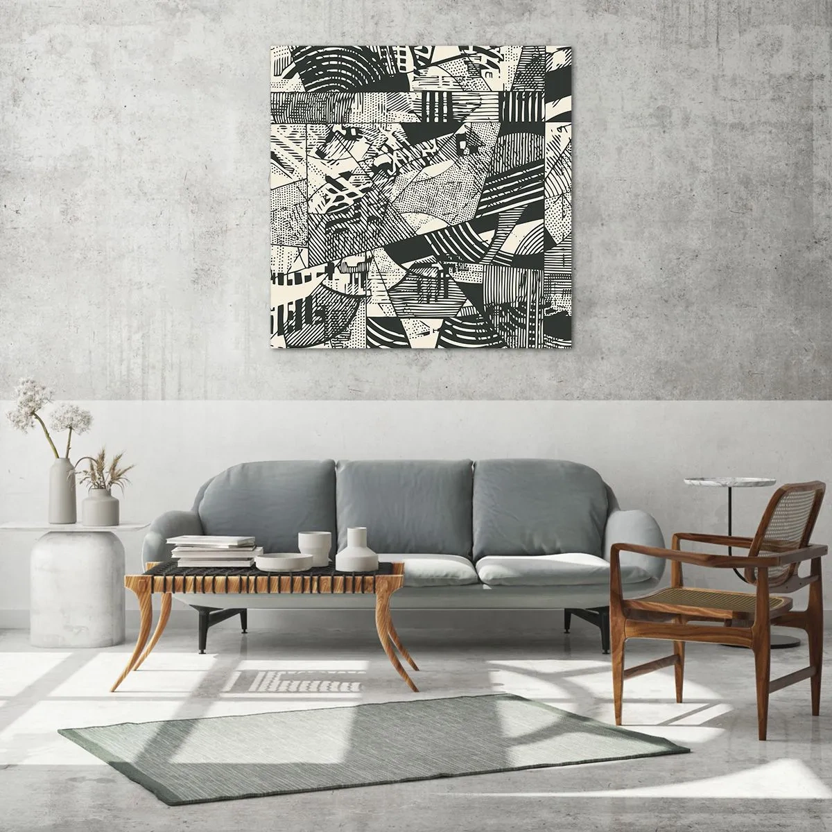 Obraz na skle - Dynamika současnosti - 40x40 cm