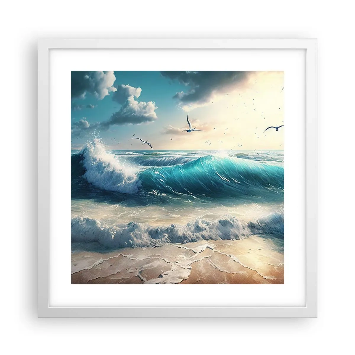 Plakát v bílém rámu - Šustění jen pro tebe - 40x40 cm