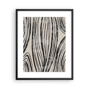 Plakát v černém rámu - Močál s liniemi - 40x50 cm