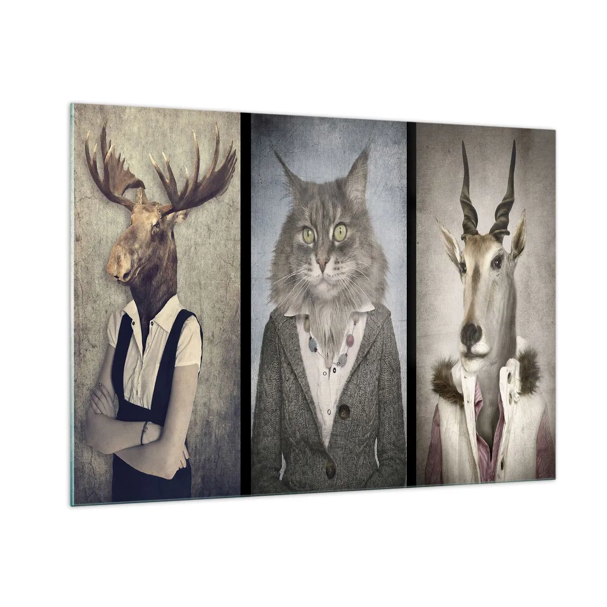 Obraz na skle - Kožichy znovu v módě - 100x70 cm