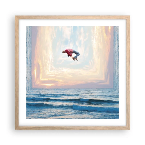 Plakát v rámu světlý dub - Do jiné dimenze - 50x50 cm