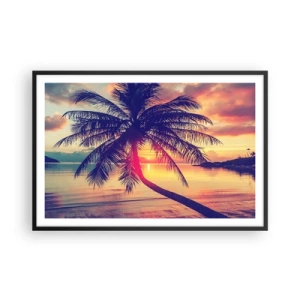 Plakát v černém rámu - Večer pod palmami - 91x61 cm