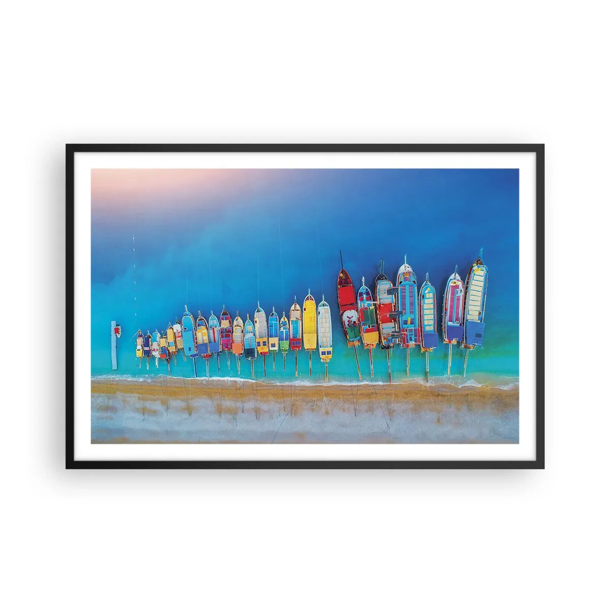 Plakát v černém rámu - Z ptačí perspektivy - 91x61 cm