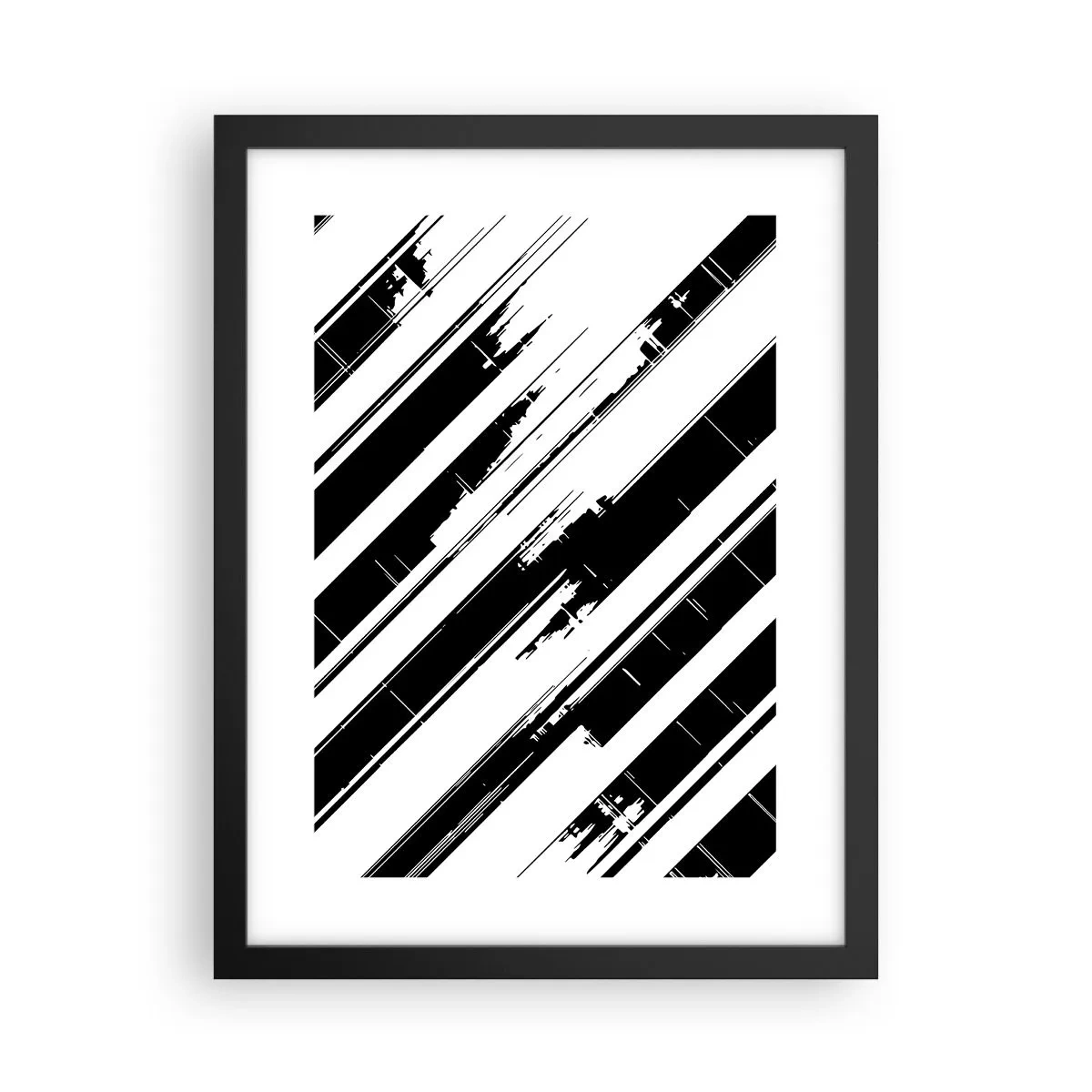 Plakát v černém rámu - Intenzivní a dynamická kompozice - 30x40 cm