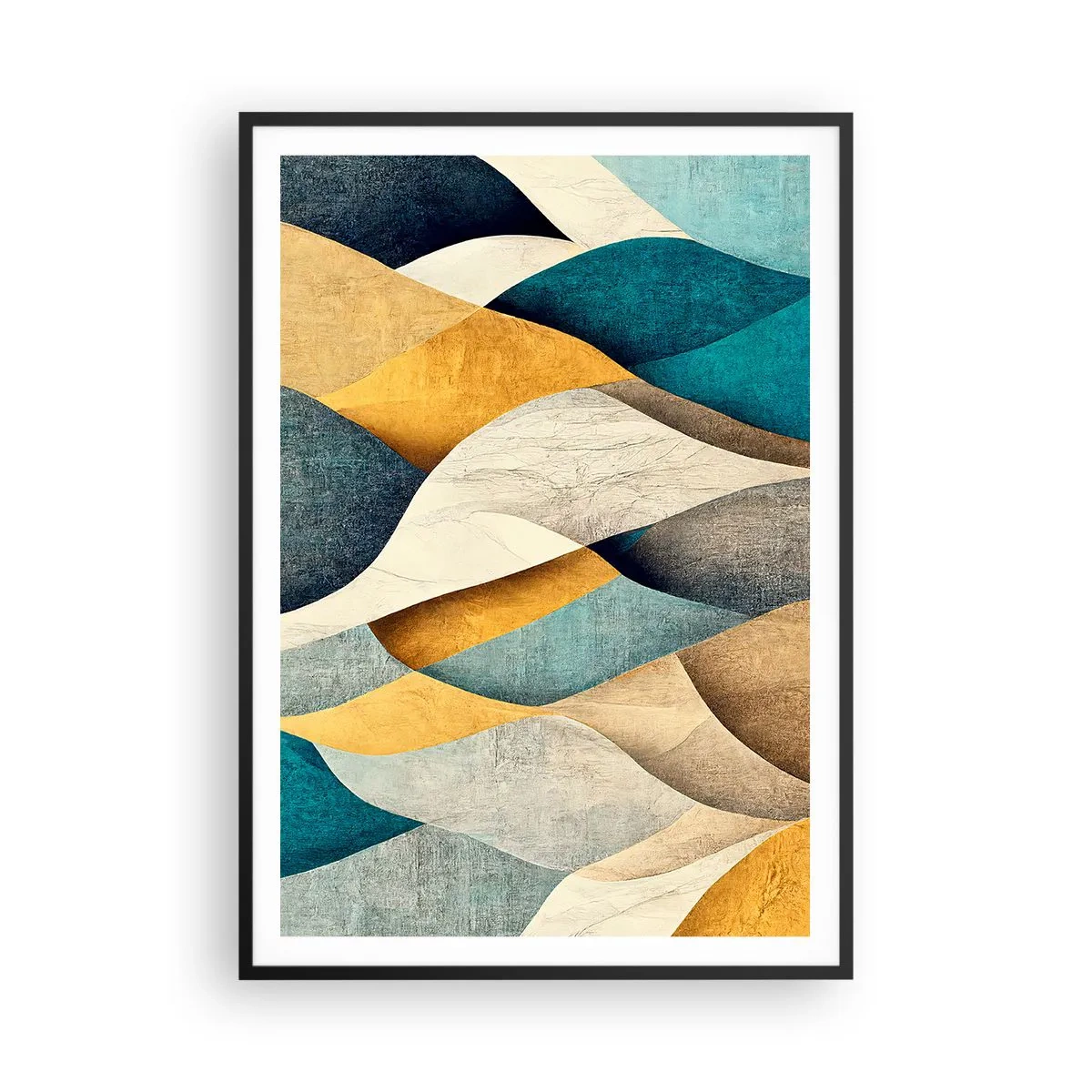 Plakát v černém rámu - Rytmus a vlnění - 70x100 cm