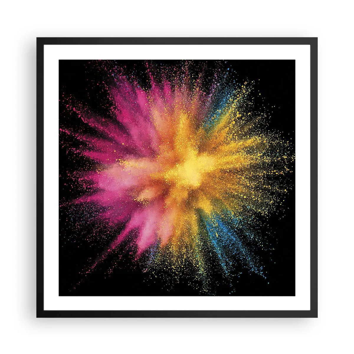 Plakát v černém rámu - Zrození barev - 60x60 cm