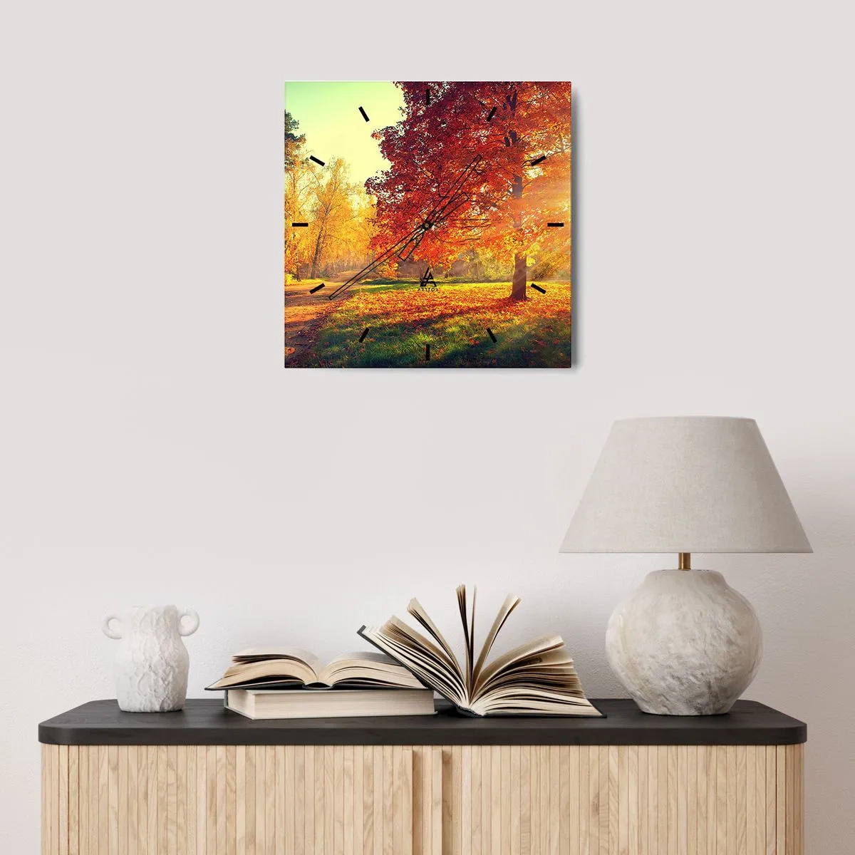 Nástěnné hodiny - Rudé je krásné - 30x30 cm