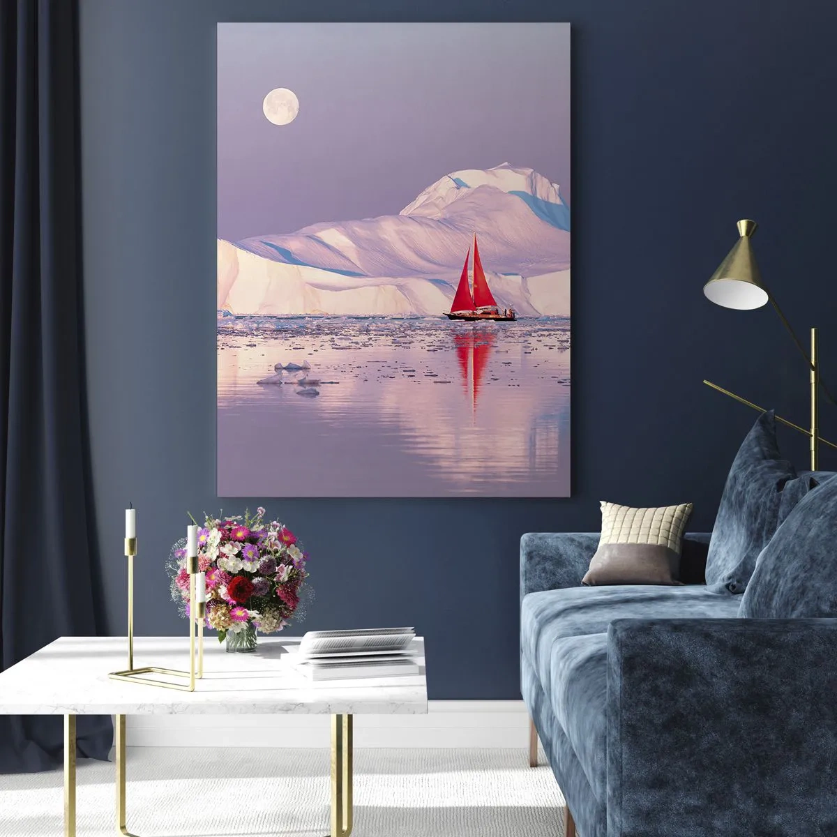 Obraz na skle - Žár plachty, chlad ledu - 50x70 cm