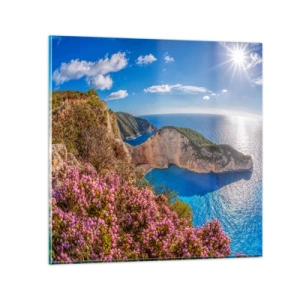 Obraz na skle - Moje velké řecké prázdniny - 50x50 cm